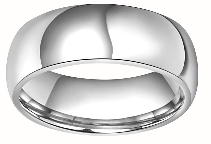 CROWNAL 4mm 6mm 8mm Titanium Wedding Couple Bands Rings Men Women Dome Polished Engraved I Love You Comfort Fit Size 4 To 16 (8mm,8.5) - Image 2